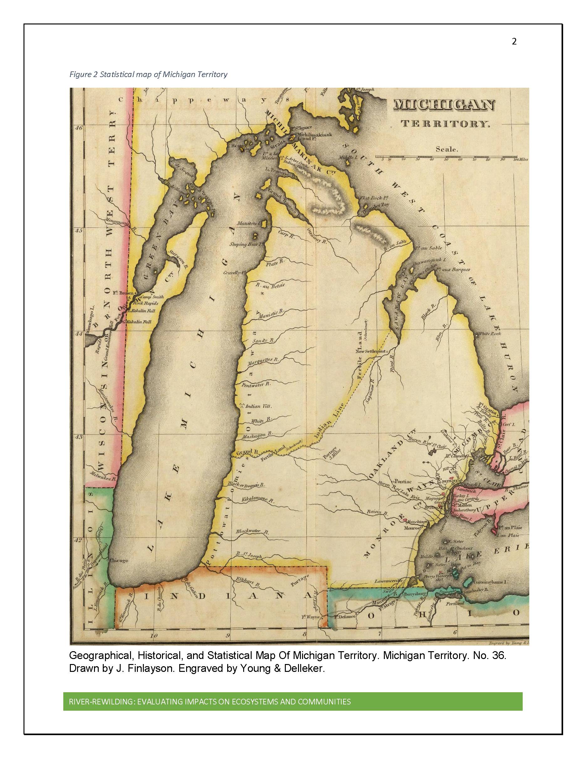 Historic map of Michigan Territory